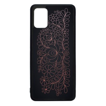 Elegáns Matyó - Rosegold magyar mintás hungarian folk Samsung Galaxy A31 tok