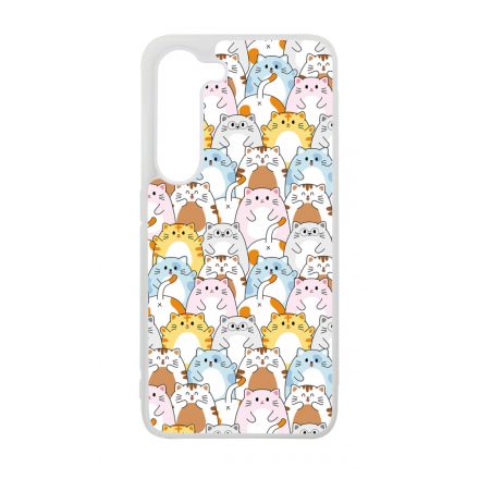 Tündéri Kawaii cica mintás Samsung Galaxy A34 5G tok