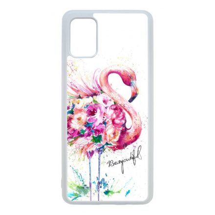 Álomszép Flamingo tropical summer nyári Samsung Galaxy A41 átlátszó tok