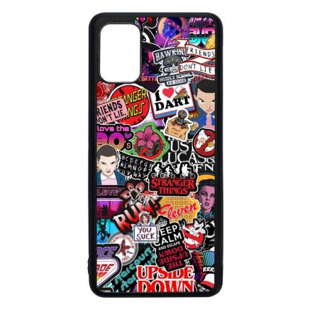 Stranger things matricabomba stickerbomb Samsung Galaxy A41 fekete tok