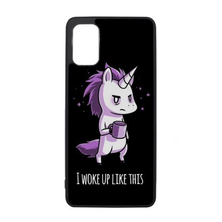 Unikornis - morcos reggel unicorn egyszarvú Samsung Galaxy A41 fekete tok