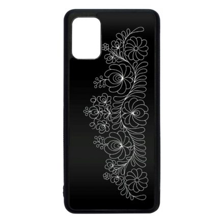 Elegant Matyó - Black magyar mintás hungarian folk Samsung Galaxy A41 fekete tok