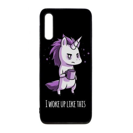 Unikornis - morcos reggel unicorn egyszarvú Samsung Galaxy A50 fekete tok