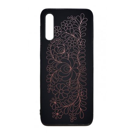 Elegáns Matyó - Rosegold magyar mintás hungarian folk Samsung Galaxy A50 tok