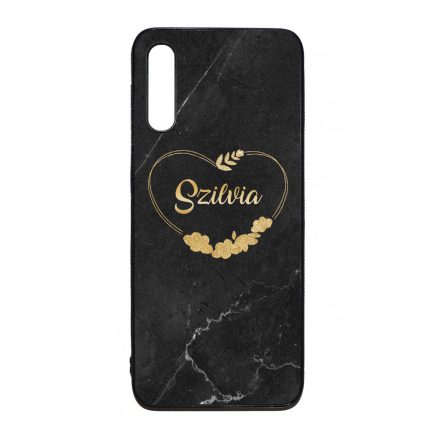 kerd a neveddel marble marvany mintas Heart szivecskes Samsung Galaxy A50 tok