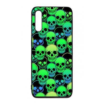 Green Skulls - Halloween Samsung Galaxy A50 tok