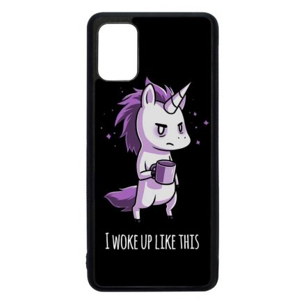 Unikornis - morcos reggel unicorn egyszarvú Samsung Galaxy A51 fekete tok