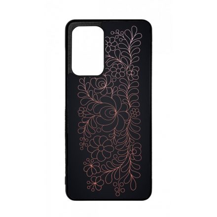 Elegáns Matyó - Rosegold magyar mintás hungarian folk Samsung Galaxy A52 / A52s tok