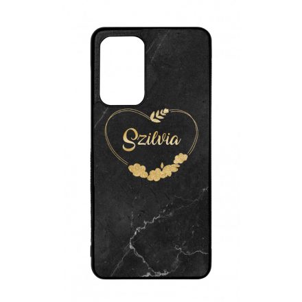 kerd a neveddel marble marvany mintas Heart szivecskes Samsung Galaxy A52 tok