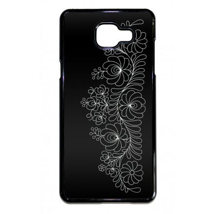 Elegant Matyó - Black magyar mintás hungarian folk Samsung Galaxy A5 (2016) tok