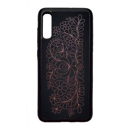 Elegáns Matyó - Rosegold magyar mintás hungarian folk Samsung Galaxy A70 tok