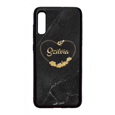 kerd a neveddel marble marvany mintas Heart szivecskes Samsung Galaxy A70 tok