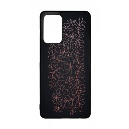 Elegáns Matyó - Rosegold magyar mintás hungarian folk Samsung Galaxy A72 tok