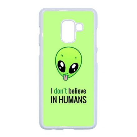 I don't believe in Humans ufo földönkívüli Samsung Galaxy A8 (2018) fehér tok