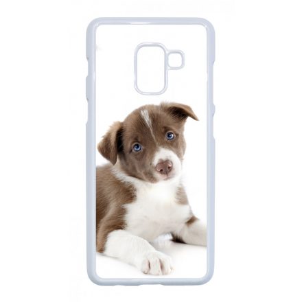 Édes Border Collie kölyök kutyus Samsung Galaxy A8 (2018) tok