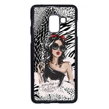 Fashion Show Girl Wild Beauty Animal Fashion Csajos Allat mintas Samsung Galaxy A8 (2018) tok