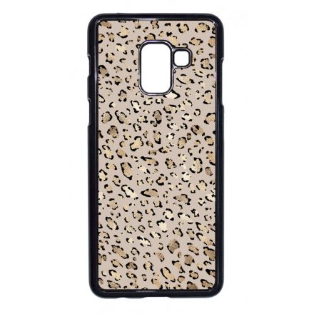 Rose Gold Leopard Wild Beauty Animal Fashion Csajos Samsung Galaxy A8 (2018) tok