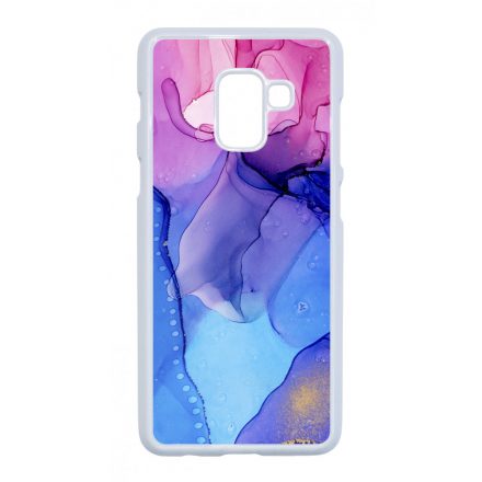 Blue Pink Gradient Ink kek rozsaszin marvanyos Samsung Galaxy A8 (2018) tok