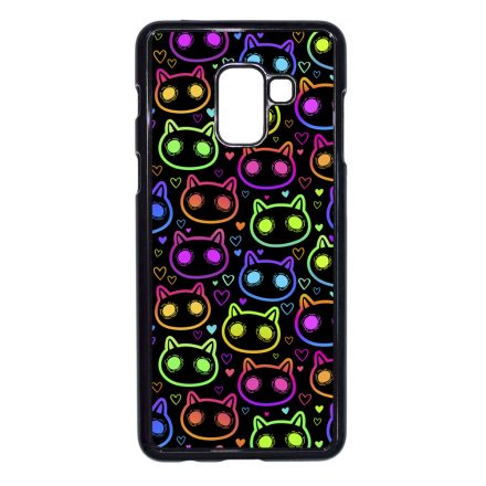 Halloween Macskak - Colored Samsung Galaxy A8 (2018) tok