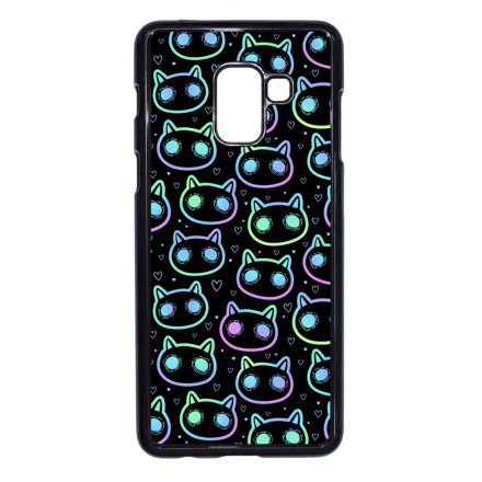 Halloween Macskak - Blue Samsung Galaxy A8 (2018) tok