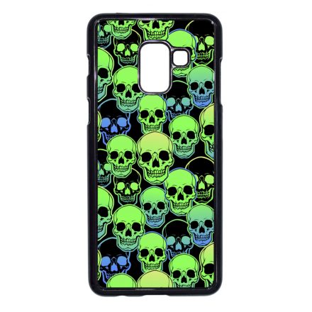 Green Skulls - Halloween Samsung Galaxy A8 (2018) tok