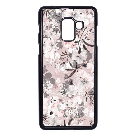 Puderpink tavaszi viragos Samsung Galaxy A8 (2018) tok