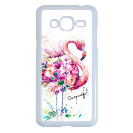 Álomszép Flamingo tropical summer nyári Samsung Galaxy J3 (2015-2016) fehér tok