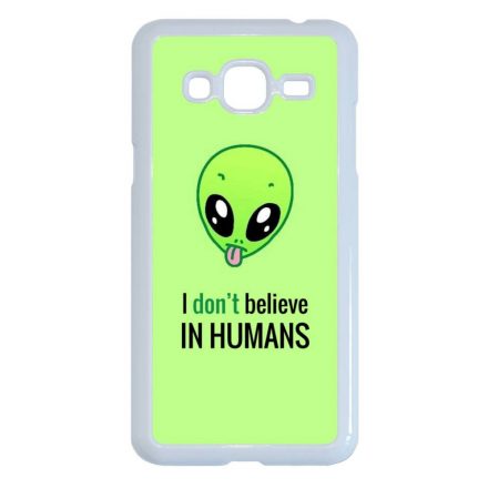 I don't believe in Humans ufo földönkívüli Samsung Galaxy J3 (2015-2016) fehér tok