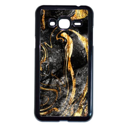 Luxury Golden Black marvanyos marvany mintas Samsung Galaxy J3 2015-2016 tok