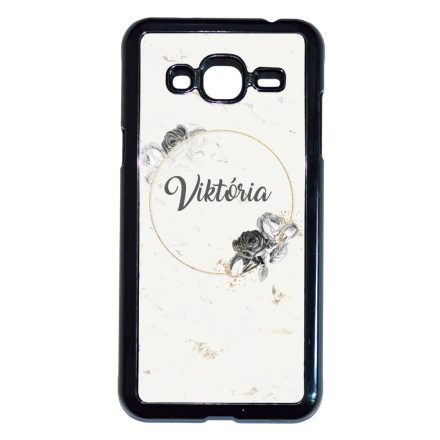 marble marvany mintas Rozsa viragos Samsung Galaxy J3 2015-2016 tok