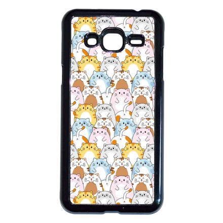 Tündéri Kawaii cica mintás Samsung Galaxy J3 2015-2016 tok