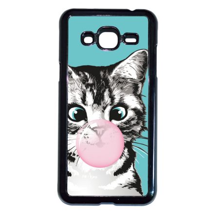 Bubble Cat - cica mintás Samsung Galaxy J3 2015-2016 tok