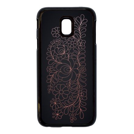 Elegáns Matyó - Rosegold magyar mintás hungarian folk Samsung Galaxy J5 (2017) tok