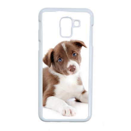 Édes Border Collie kölyök kutyus Samsung Galaxy J6 (2018) tok