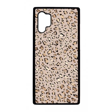 Rose Gold Leopard Wild Beauty Animal Fashion Csajos Allat mintas Samsung Galaxy Note 10 Plus tok