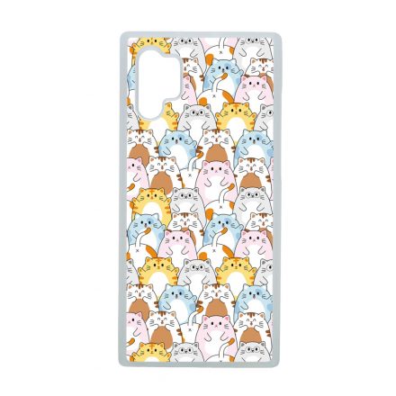 Tündéri Kawaii cica mintás Samsung Galaxy Note 10 Plus tok