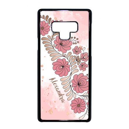 Kérd a neveddel - RoseGold Matyó magyar mintás hungarian folk Samsung Galaxy Note 9 tok