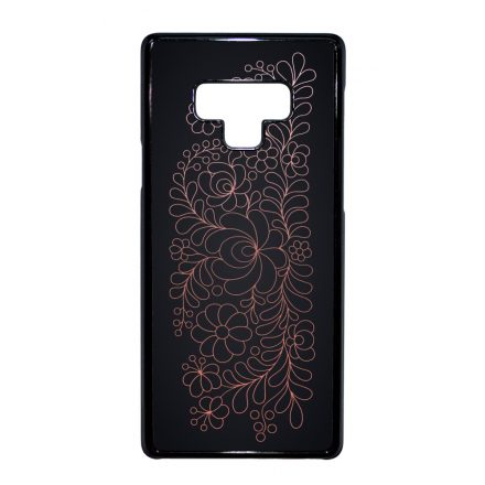 Elegáns Matyó - Rosegold magyar mintás hungarian folk Samsung Galaxy Note 9 tok