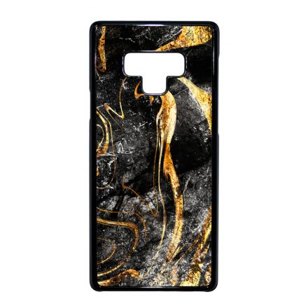 Luxury Golden Black marvanyos marvany mintas Samsung Galaxy Note 9 tok