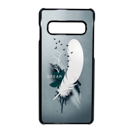 Dream - Álom - Feather, Tollas ajándék nőknek valentin napra Samsung Galaxy S10 fekete tok