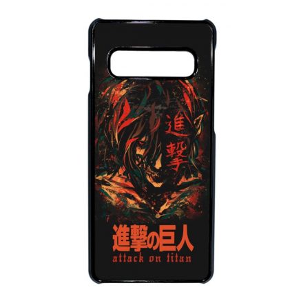 Attack on Titan AOT Eren Samsung Galaxy S10 fekete tok