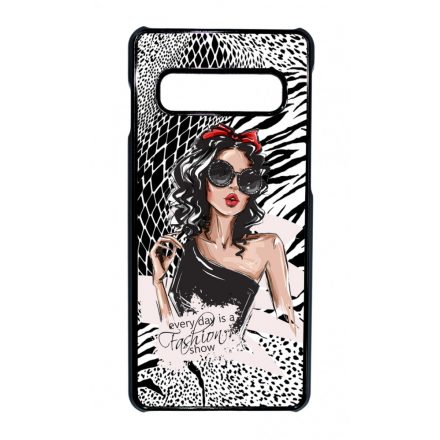 Fashion Show Girl Wild Beauty Animal Fashion Csajos Allat mintas Samsung Galaxy S10 tok