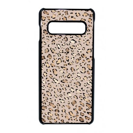 Rose Gold Leopard Wild Beauty Animal Fashion Csajos Allat mintas Samsung Galaxy S10 tok