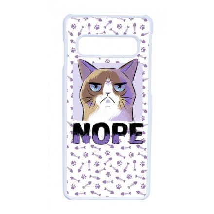 NOPE Cat Antisocial Antiszocialis Meno Trendi Samsung Galaxy S10 tok