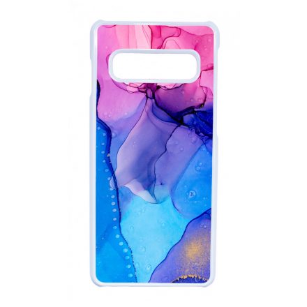 Blue Pink Gradient Ink kek rozsaszin marvanyos Samsung Galaxy S10 tok