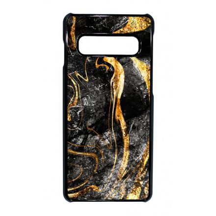 Luxury Golden Black marvanyos marvany mintas Samsung Galaxy S10 tok