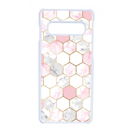 Geometric Rose Gold marvanyos marvany mintas Samsung Galaxy S10 tok