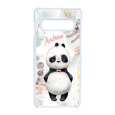 Édes kis Panda - Téli mintás Samsung Galaxy S10 tok