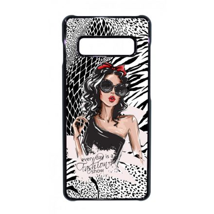 Fashion Show Girl Wild Beauty Animal Fashion Csajos Allat mintas Samsung Galaxy S10 Plus tok