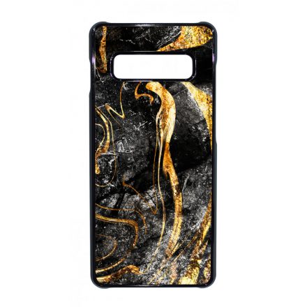 Luxury Golden Black marvanyos marvany mintas Samsung Galaxy S10 Plus tok